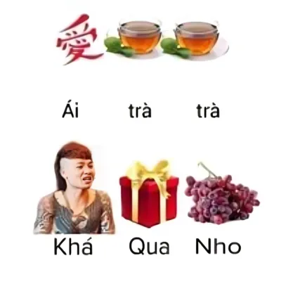 ảnh meme Ái trà trà khá qua nho