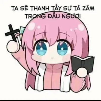 Ảnh meme Airi ta sẽ thanh tẩy sự tà zam trong đầu người