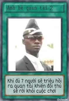 ảnh meme bài Yugioh anh da đen bê quan tài 2