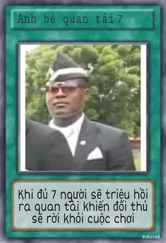 ảnh meme bài Yugioh anh da đen bê quan tài 7