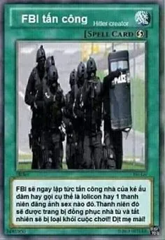 ảnh meme bài Yugioh FBI tấn công