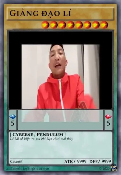 ảnh meme bài Yugioh Huấn Hoa Hồng giảng đạo lí "lá bài sẽ hiện ra sau khi bạn chơi mai thuý"