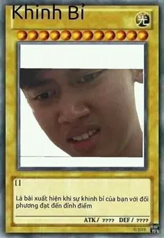 ảnh meme bài Yugioh khinh bỉ đối phương