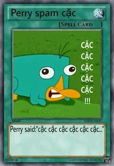 ảnh meme bài Yugioh Perry kêu cặc cặc cặc