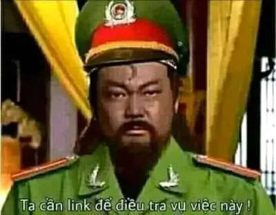 ảnh meme Bao Thanh Thiên ta cần link để điều tra vụ này