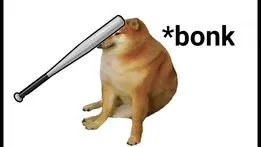 ảnh meme Cheems chó shiba ăn gậy bóng chày bonk bonk