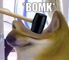 ảnh meme Cheems chó Shiba ăn búa Bonk lõm đầu