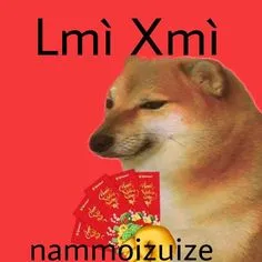 ảnh meme bựa Cheems chó Shiba chúc tết Lmì Xmì năm mới vui vẻ