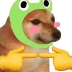 ảnh meme Cheems chó Shiba đội mũ ếch biểu cảm dễ thương