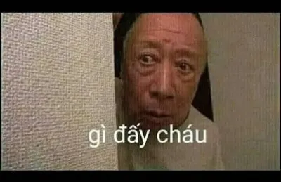 ảnh meme cụ Tokuda ngó đầu ra hỏi gì đấy cháu ?