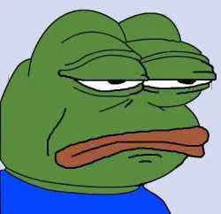 ảnh meme ếch xanh Pepe bĩu môi coi thường
