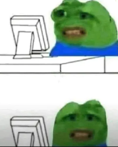Ảnh meme Ếch xanh Pepe vẻ mặt phán xét