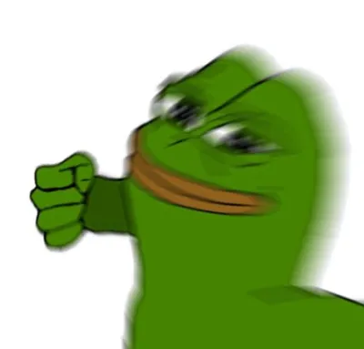 ảnh meme bựa ếch xanh Pepe giơ nắm đấm