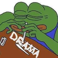 ảnh meme ếch xanh Pepe hít drama