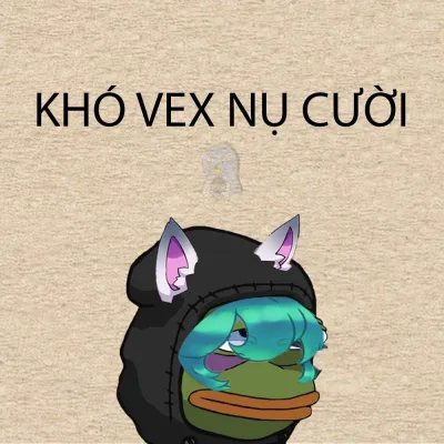 ảnh meme ếch xanh Pepe khó Vex nụ cười