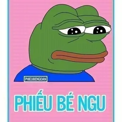 Ảnh meme Ếch xanh Pepe phiếu bé ngu