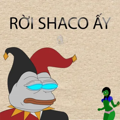 ảnh meme ếch xanh Pepe rời Shaco ấy
