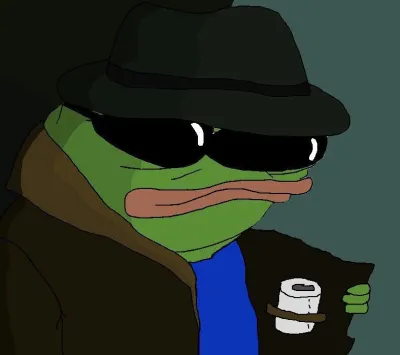 ảnh meme ếch xanh Pepe thám tử giấy vệ sinh