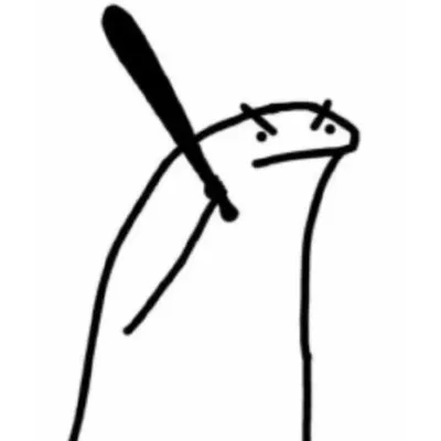 ảnh meme Flork cầm chày doạ đánh
