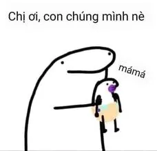 ảnh meme hài Flork chị ơi, con chúng mình nè
