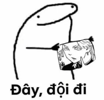 ảnh meme Flork giơ quần và nói đây đội đi