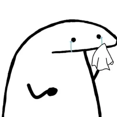 ảnh meme Flork khóc cầm khăn lau nước mắt