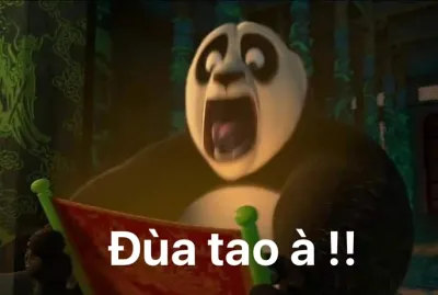 Ảnh meme gấu trúc panda đùa tao à
