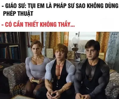ảnh meme hài Harry Potter phù thuỷ đô vật