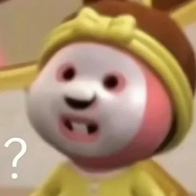 Ảnh meme Loppy đắp mặt nạ vẻ mặt chấm hỏi