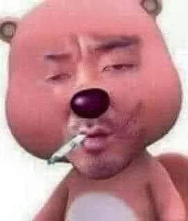 ảnh meme bựa Loppy mặt Ma Dong-seok hút thuốc