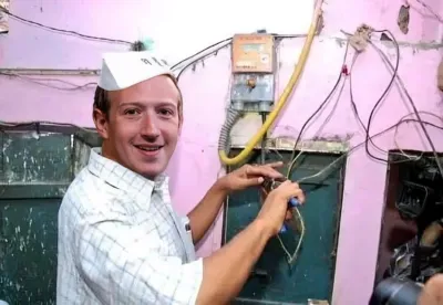 ảnh meme Mark Xoăn thợ điện