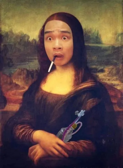ảnh meme bựa nàng Monalisa có khuôn mặt Tiến Bịp