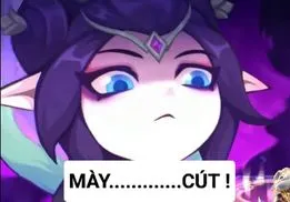 ảnh meme Morgana tí nị trừng mắt Mày Cút !