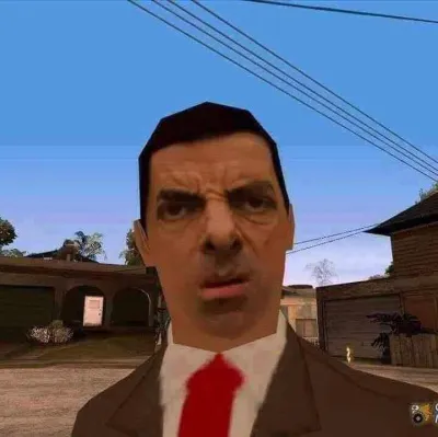ảnh meme Mr.Bean với khuôn mặt khó hiểu trong game