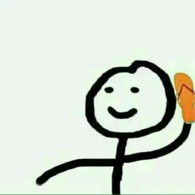ảnh meme người que Stickman cầm tông doạ đánh