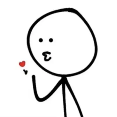 ảnh meme người que Stickman hôn gió