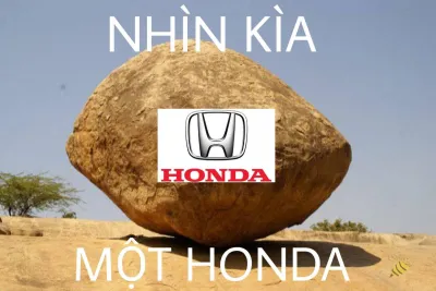 ảnh meme chơi chữ nhìn kìa một honda