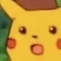 ảnh meme Pikachu biểu cảm bất ngờ mắt chữ A mồm chữ O