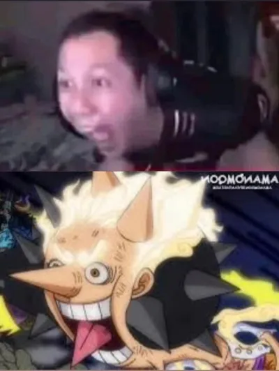 Ảnh meme thầy giáo ba cosplay luffy gear 5