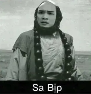 ảnh meme Tiến Bịp đóng vai Sa Tăng trong Tây Du Ký