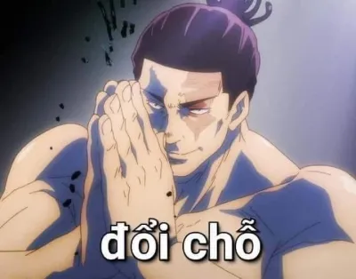 ảnh meme Todo Aoi trong Jujutsu Kaisen sử dụng thuật đổi chỗ
