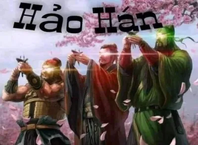 ảnh meme tam quốc Trương Phi Quan Vũ Lưu Bị kết nghĩa Hảo Hán